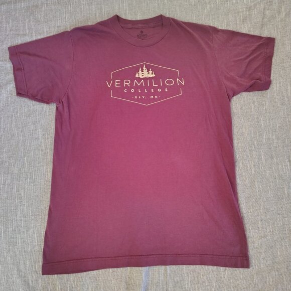 Vermilion College Ely Minnesota T-Shirt Size Medium Red Sheer Short Sleeve - Picture 1 of 7